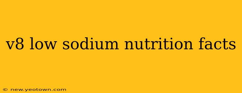 v8 low sodium nutrition facts