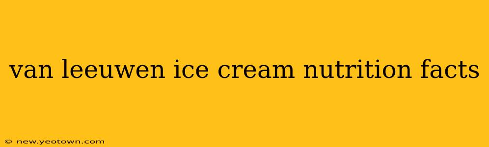 van leeuwen ice cream nutrition facts