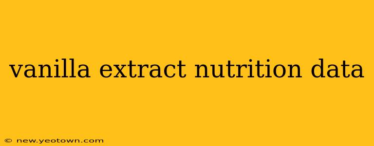 vanilla extract nutrition data