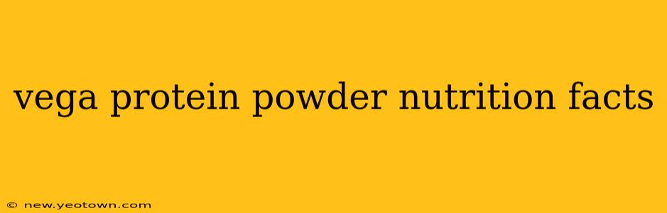 vega protein powder nutrition facts