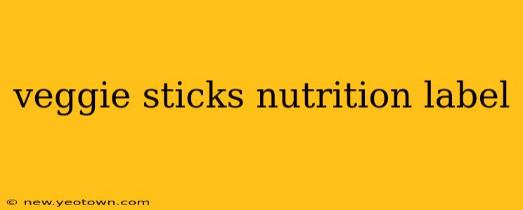 veggie sticks nutrition label