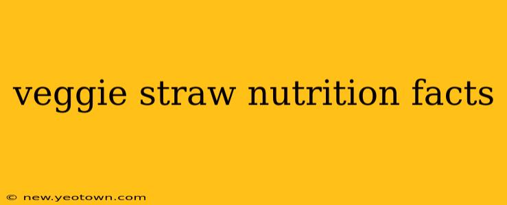 veggie straw nutrition facts