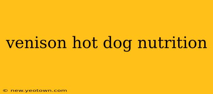 venison hot dog nutrition