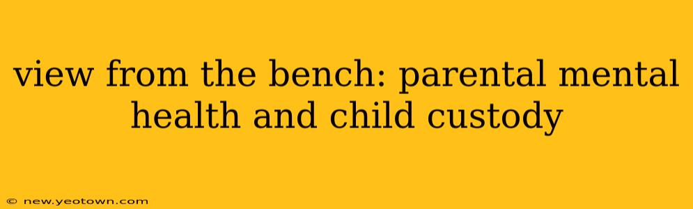 view from the bench: parental mental health and child custody