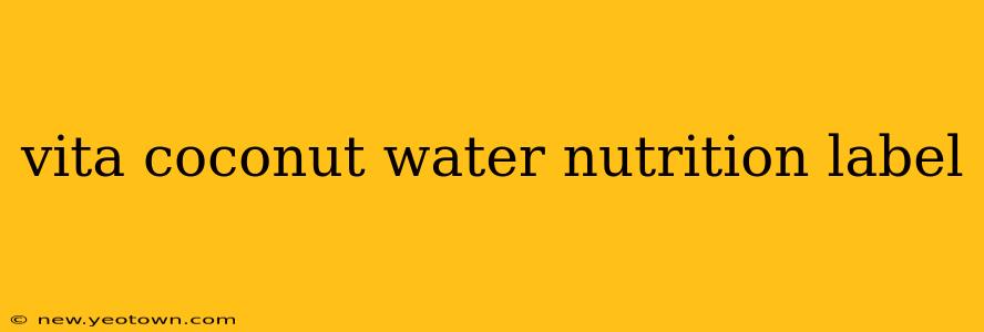 vita coconut water nutrition label