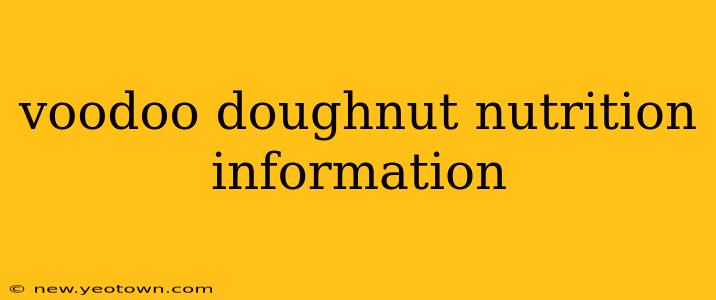voodoo doughnut nutrition information