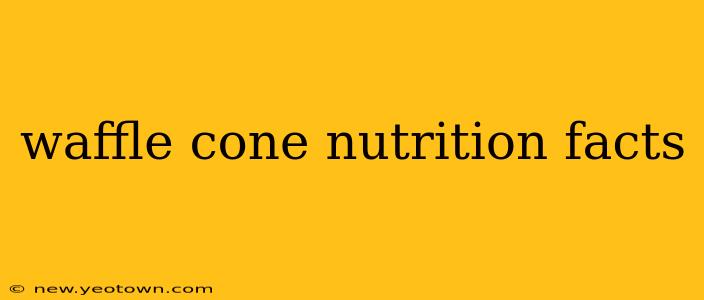 waffle cone nutrition facts