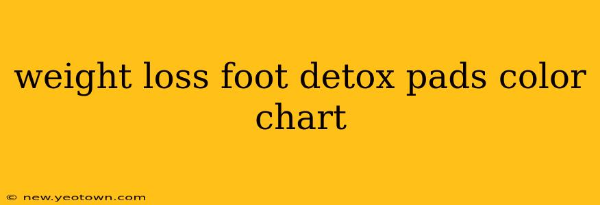 weight loss foot detox pads color chart