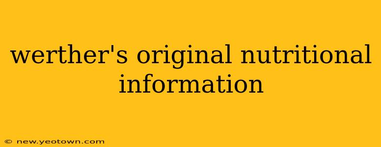 werther's original nutritional information