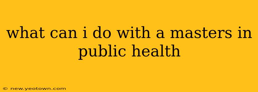 what can i do with a masters in public health
