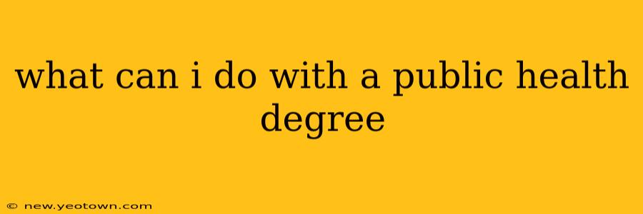 what can i do with a public health degree