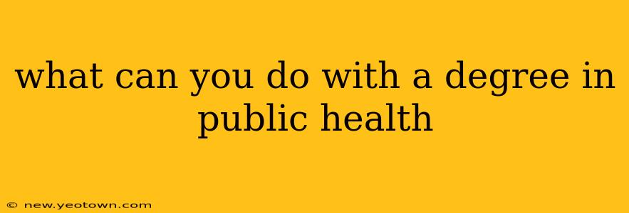 what can you do with a degree in public health