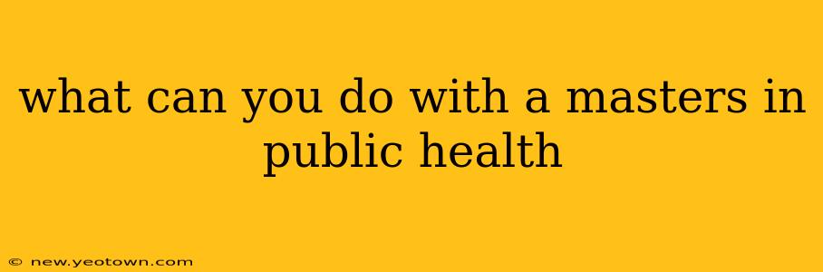 what can you do with a masters in public health