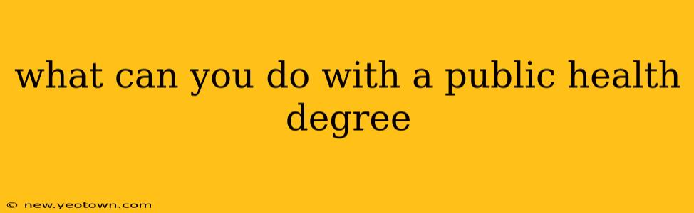 what can you do with a public health degree