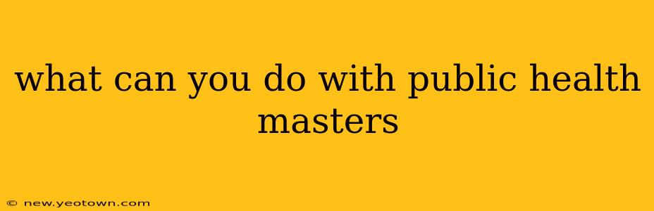 what can you do with public health masters