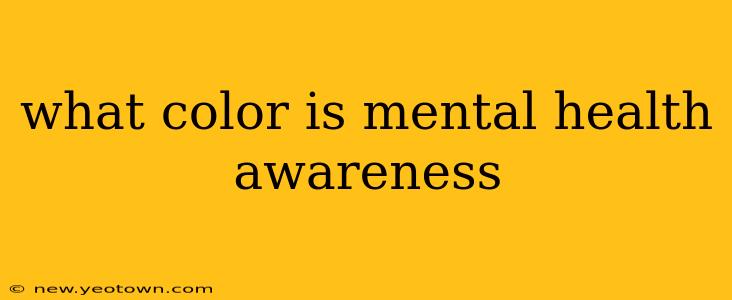 what color is mental health awareness