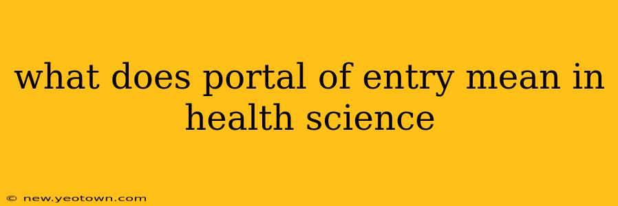 what does portal of entry mean in health science