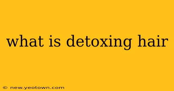 what is detoxing hair