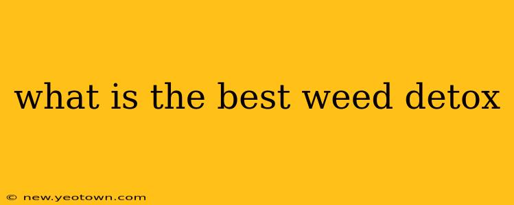 what is the best weed detox