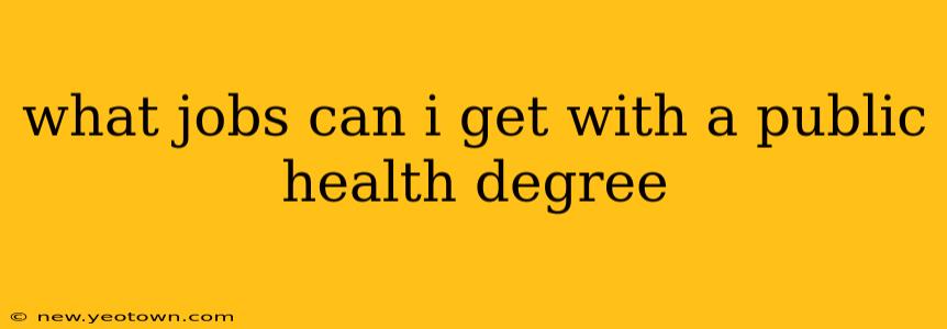what jobs can i get with a public health degree