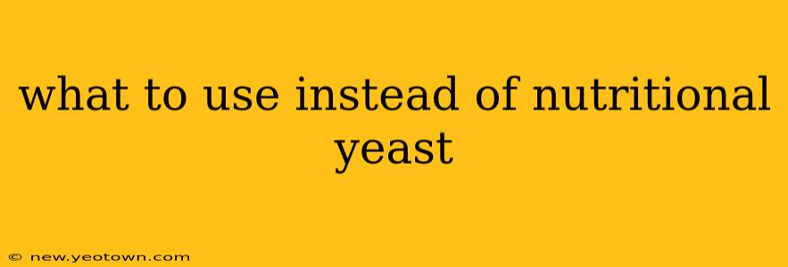 what to use instead of nutritional yeast