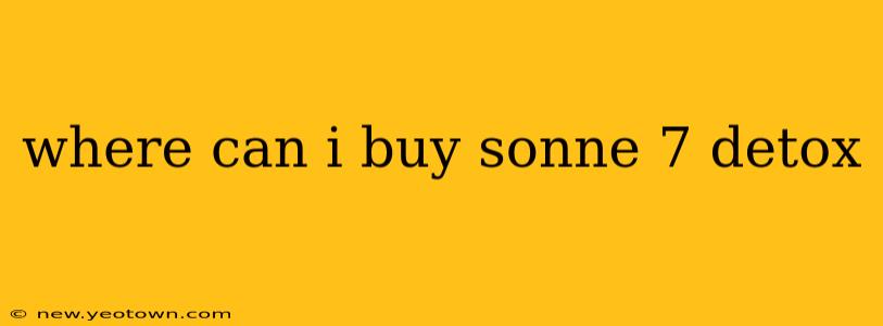 where can i buy sonne 7 detox