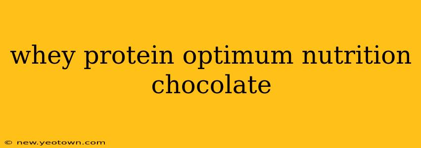 whey protein optimum nutrition chocolate