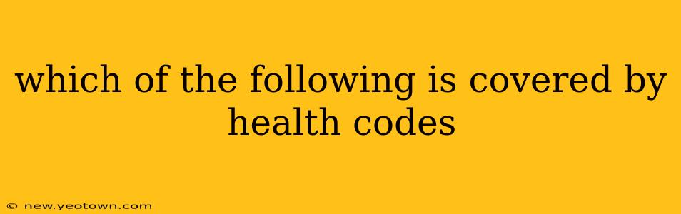 which of the following is covered by health codes