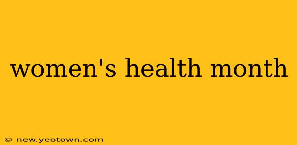 women's health month