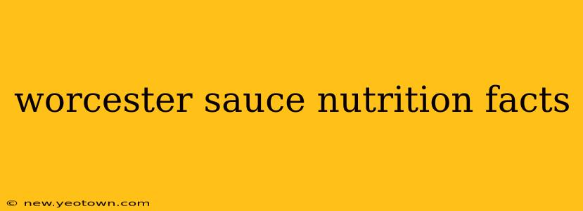 worcester sauce nutrition facts