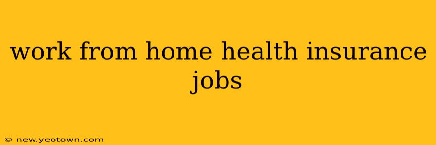 work from home health insurance jobs