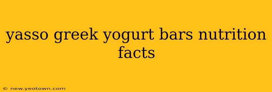 yasso greek yogurt bars nutrition facts