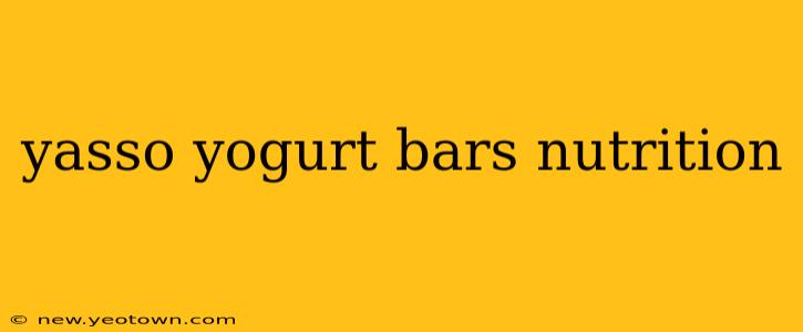 yasso yogurt bars nutrition