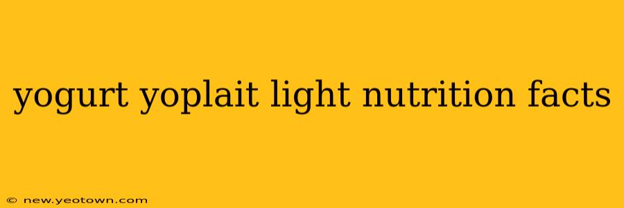 yogurt yoplait light nutrition facts