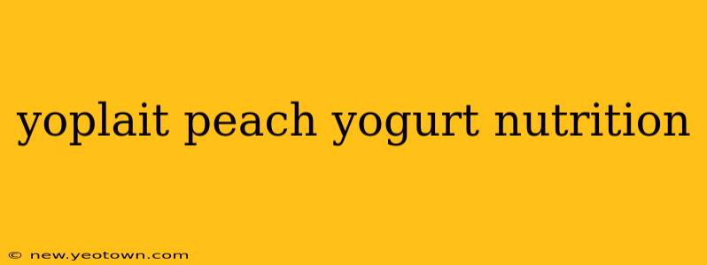 yoplait peach yogurt nutrition