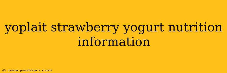 yoplait strawberry yogurt nutrition information
