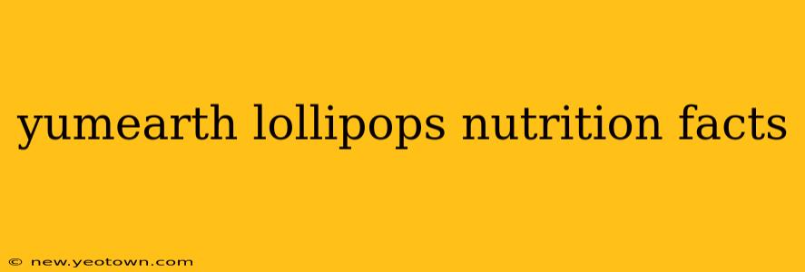 yumearth lollipops nutrition facts
