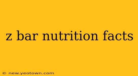 z bar nutrition facts