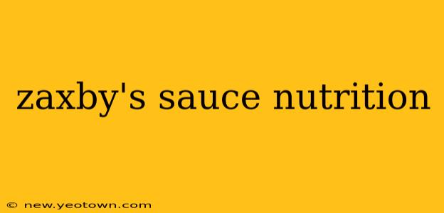 zaxby's sauce nutrition