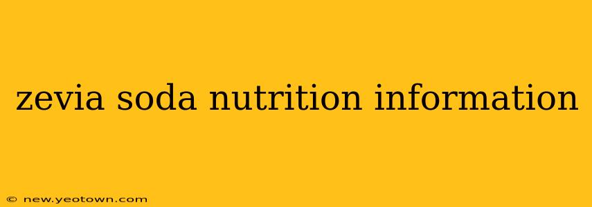 zevia soda nutrition information