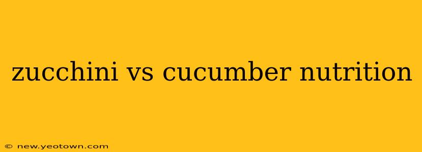 zucchini vs cucumber nutrition